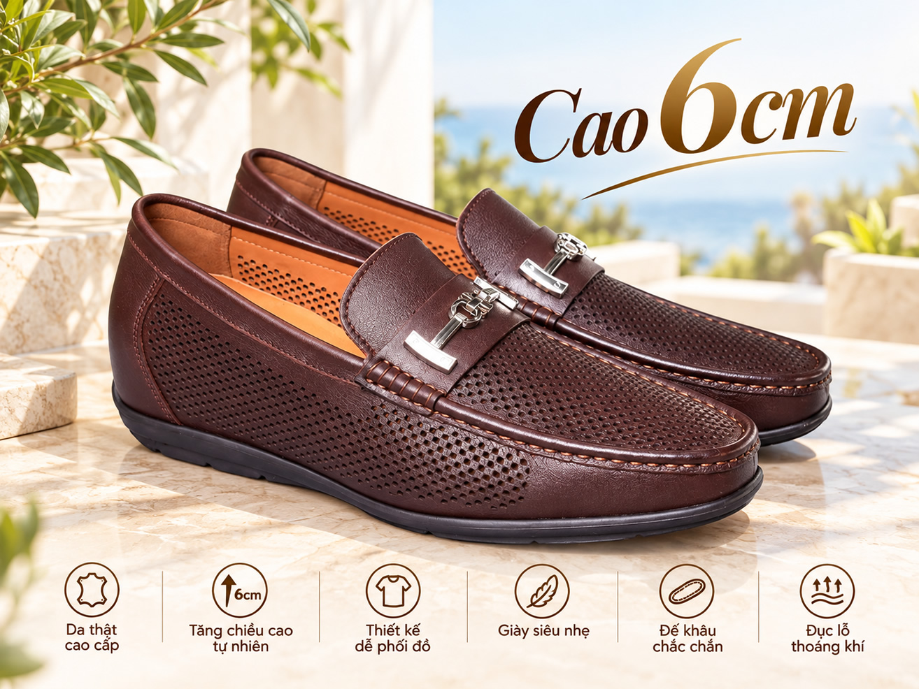 Giày mọi cao 6cm thoáng khí siêu nhẹ 2